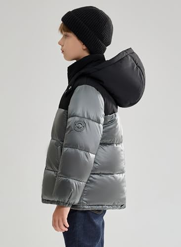 SOLOCOTE Boys Winter Coat Heavyweight Water-Resistant Hooded Quilted Puffer Thick Shiny Outerwear Kids Winter Jacket2