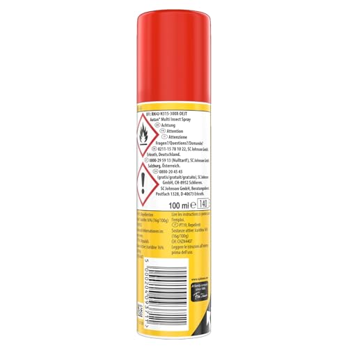 Autan Multi Insect Spray, Multi-Insektenschutz vor Mücken, Stechfliegen und Zecken, Travel Essentials, 1er Pack, (1 x 100 ml)
