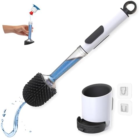 Escobilla Baño con Dispensador Jabon - Escobilla Recargable Inodo...