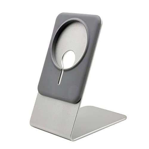 Support de charge magnétique USB argenté et noir pour téléphone portable