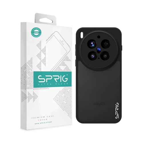 Image of SPRIG Compatible with VIVO X300 Pro Premium EdgeTone Back Cover Drop Tested Shock Proof Mobile Case for Men, Women, Boys and Girls with Camera Protection (Black Transparent)