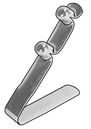 0.240" D x 0.280" H Duel End E Style Spring Leg Snap Button, 5 pk.