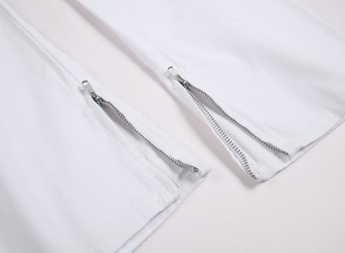Image of QIMYUM Men's Wide-Leg Baggy Flex Jeans Relaxed Loose Fit Long Denim Pants