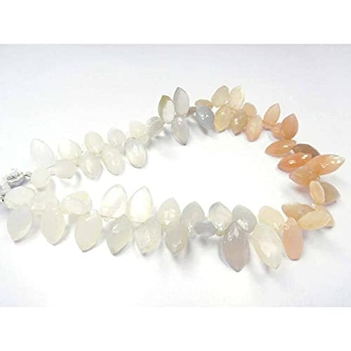Marquise beads multi moonstone natural gemstone rang de perles de 8 pouces
