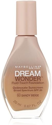 Maybelline New York Dream Wonder Fluid-Touch Full Coverage Matte Drop Foundation For All Skin Types, Sandy Beige, 0.67 Fluid Ounce