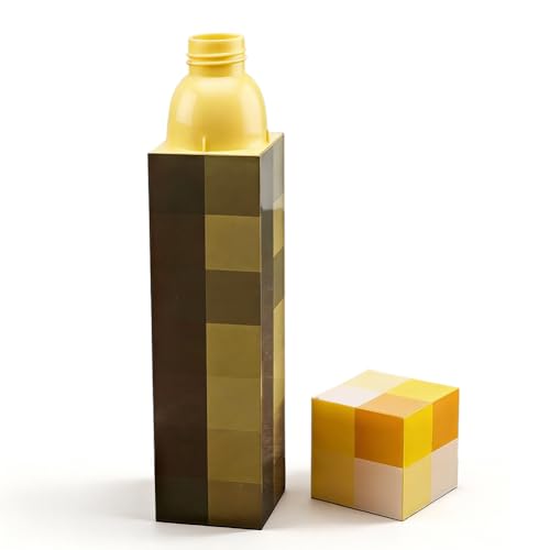 Craft Trinkflasche Kinder 650ml Miner Game Wasserbecher aus Kunststoff Fackel Flasche Kinder, Wiederaufladbare Wasserflasche BPA-frei, Leicht & Auslaufsicherer Becher für Schule Sport Outdoor Camping