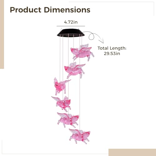 Lanterne solaire cochon LED extérieur étanche à changement couleur