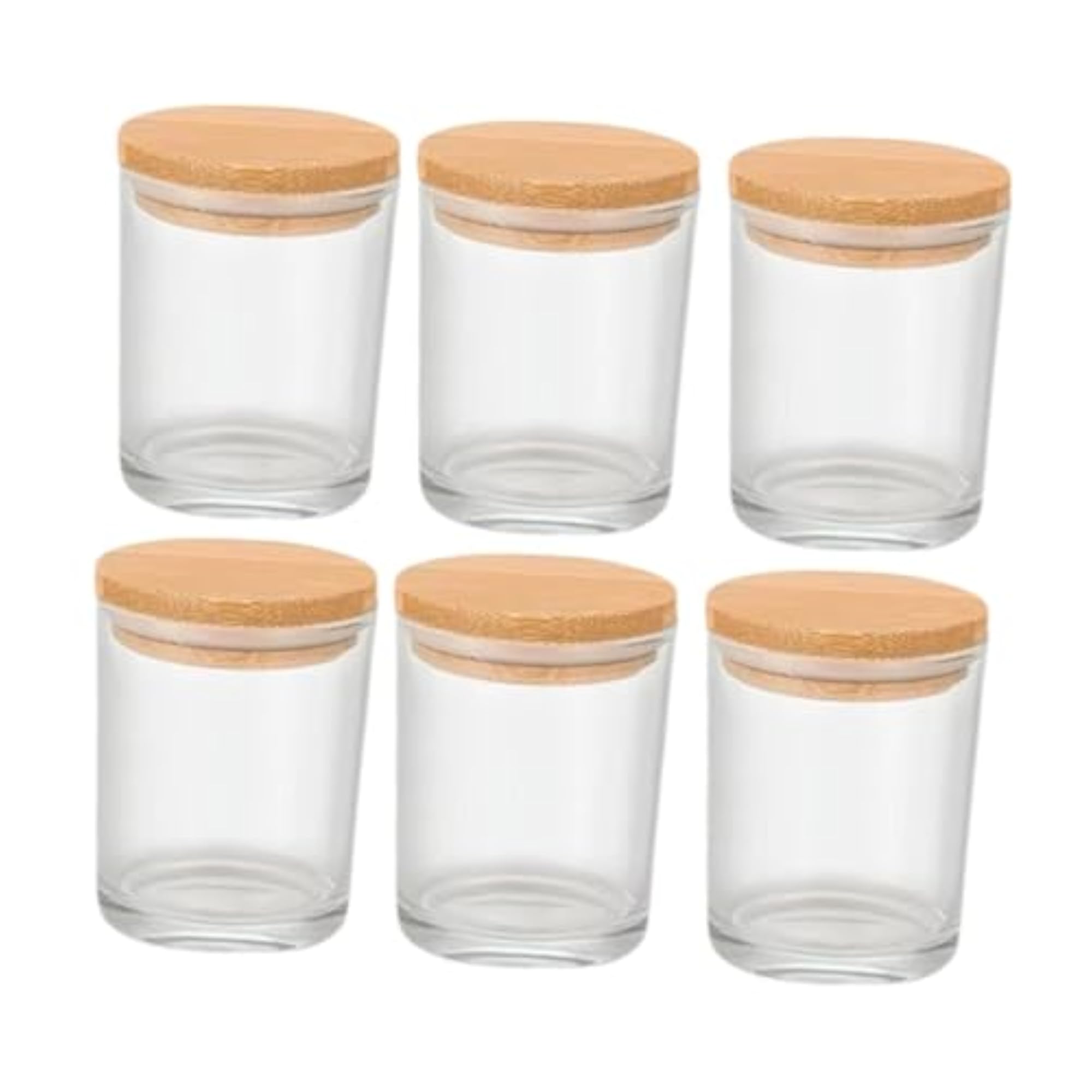 6pcs Thick Candle Jars with Lids, 7 oz Gift Set