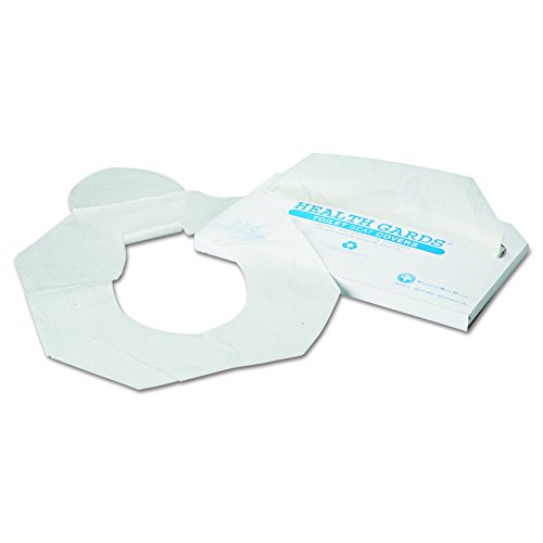 HOSPECO Health Gards Toilet Seat Covers, Half-Fold, 14.25 X 16.5, White, 250/pack, 10 Boxes/carton