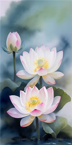 Kit peinture diamant 5D lotus pour réduire le stress et décorer sa maison