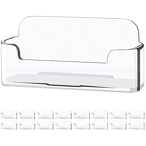 ZIPCCI 16 Pack Business Card Holder for desk - Clear Business Card Holder Stand,Display Plastic Business Card Stand Acrylic Business Card Holder Cover