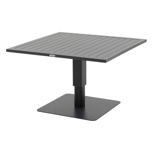 Hespéride - Table de Jardin relevable carrée salimia Graphite 110 x 110 x 69cm en Aluminium
