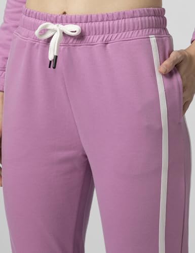 Image of FYLTR Women's Joggers with Side Tape Detailing - Elasticated Waistband | Contrast Drawstring | Elasticated Hem | Trackpants for Women | Winter Joggers for Women