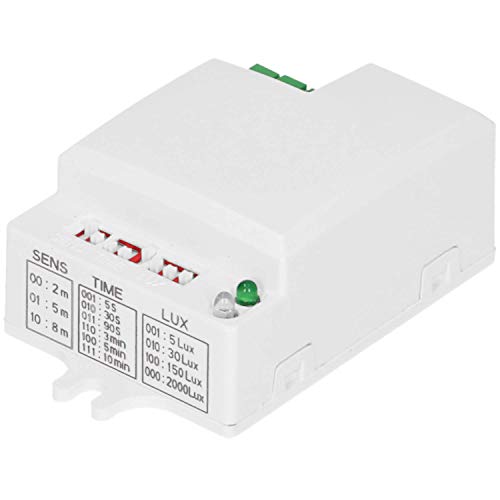 CR-229 Mini-Mikrowelle Bewegungsmelder Blickwinkel: 360 Grad/180 Grad, Bereichsanpassung Erkennung und Zeiteinstellung, Farbe : weiß