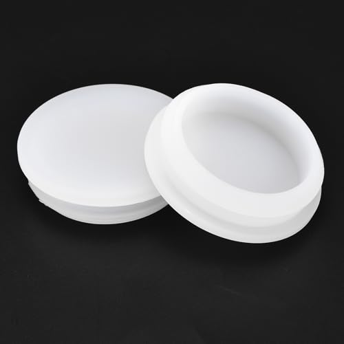 Image of MECCANIXITY 2pcs Silicone Snap in Locking Hole Plugs,40.6mm /1.6 Inch Mounting Diameter Narrow Groove Width 5mm Panel Seal Cover Round for Kitchen Bulkheads Waterproof Sealing Plugs Clear