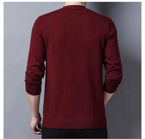 Mens Cardigan Sweater Casual V Neck Long Sleeve Solid Color Knit Sweater Cardigan3