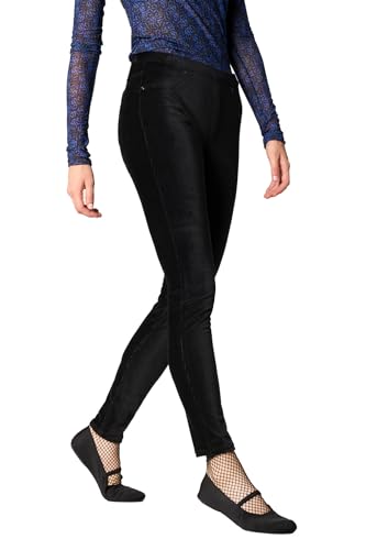 Goldenpoint Leggings Skinny Velluto, Nero, Taglia L