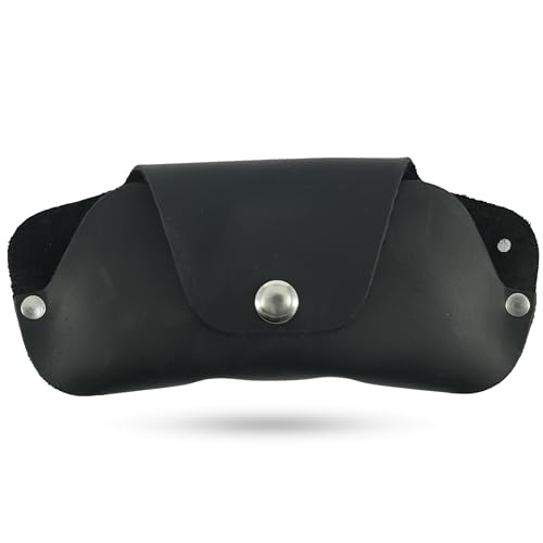 Image of Toprank Leather Eyeglass Case - Handmade Slim Sunglasses Holder, Genuine and Universal Fit for Men and Women