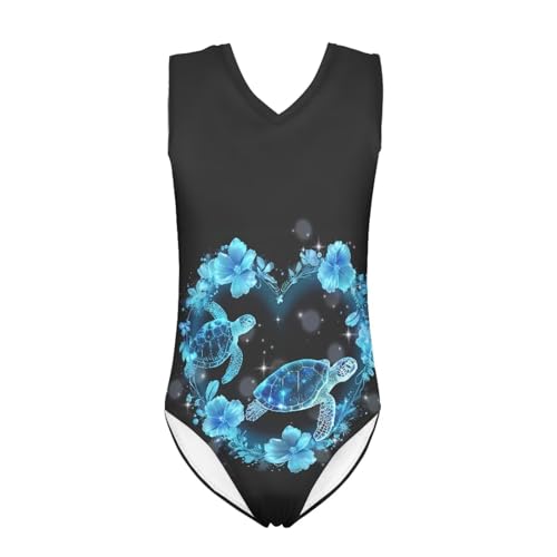 Image of Girls Fashion Print One Piece Swimsuit Bathing Suit Gymnastic Leotard for Kids, 5-14 Years