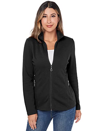 J.corrine Women's Stand Collar Zip Up Long Sleeve Jackets With Pockets Casual Cotton Running Sweatshirts Jackets #TOP1