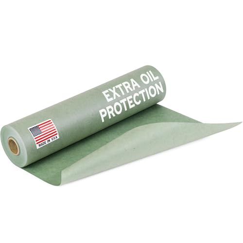 Image of 12 inch x 60 Yards (180 feet) Green Masking Paper with Extra Oil Protection for Automotive Painting Industries - Made in USA Masking Paper for Painting Cars, Protection from Splatter