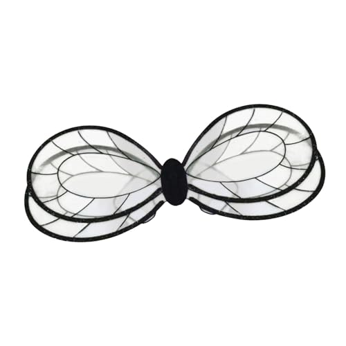 perfeclan Bienenflügel Kostüm für kinder Mädchen Feenflügel Prinzessinnenflügel Outfit Cosplay bienenflügel kinder Halloween Kostüm Zubehör für Karneval Partys Tanz Rollenspiele Schwarz