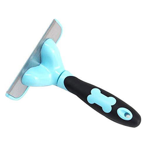 Creator2018 Hundebürste/Katzenbürste Premium Unterfellbürste Antiallergische Entfilzungsbürste Fellkamm für Kleine/Große Katzen & Hunde Blau S Cover