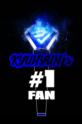 Kyuhyun's #1 Fan: Super Junior Glowing Lightstick 120 Page 6 x 9" Blank Lined Notebook Kpop Fandom Merch Journal Book (Super Junior Member #1 Glowing Lightstick Notebooks)