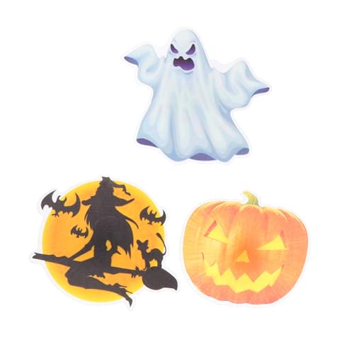 Housoutil 3pcs Decorative Fiber-Optic Lamp Adornments for Halloween Creative Hanging Pendants Random Styles for Unique Indoor and Outdoor Party Atmosphere