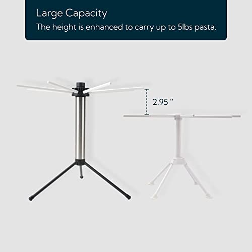 Kitchendao Collapsible Pasta Drying Rack, Easy Storage, Quick Set Up, Foldable Pasta Dryer Rack, Spaghetti Noodle Hanger, Detachable For Easy To Clean, Rotary Arms, Hold Up To 5Lbs #TOP2