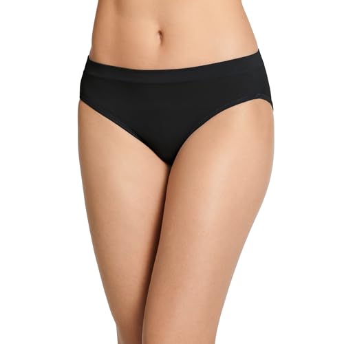 Jockey Women's Underwear Cotton Stretch Bikini, Black, 7
