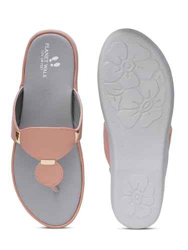 Image of Women's Elevate Comfort Flat Sandals Cushioned Adjustable & Stylish Slip-Resistant Design For Girls /Ladies