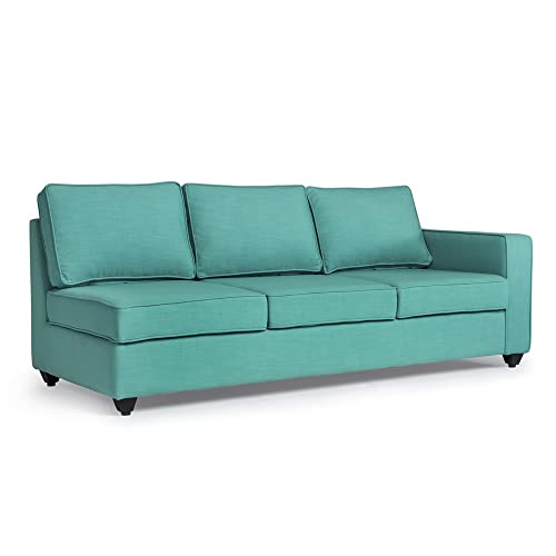 Image of Wakefit Sofa Set | 3 Year Warranty | Sofa 3 Seater, 3 Seater Sofa for Living Room, Wooden Sofa Set, 3 Seater + Right Aligned, Sofa for Living Room - Napper(Linen Charm : Linen Charm Lagoon)