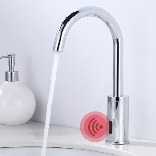iVIGA Bathroom Faucet Sensor, Infrared Sensor for Automatic Bathroom Faucet with Control Box, Temperature Mixer, Chrome