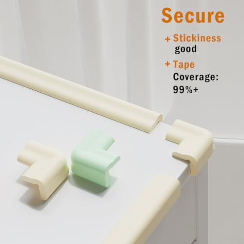 Image of Foam Table Edge and Corner Guards for Baby,(6.5ft Edge 4Corners),Baby Proofing Soft Corner Protectors,Furniture and Tables Child Baby Proof Bumpers, Pre-Taped Corner Cushions (Grey)