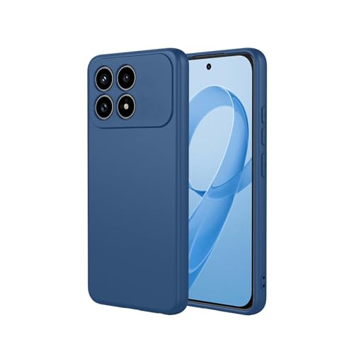 POCO F8 Ultra/POCO F8 Pro�p�̏Ռ��ɋ����V���R���f�� �l�C �J�o�[ �\�t�g�P�[�X �w�ʃJ�o�[ CASE �����K���X�t��(�u���[)