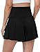 CFRTMTBB Maternity Flowy Shorts Over Belly Pregnancy Skirts Shorts Athletic Workout Gym Active Butterfly Skorts with Pockets (Black,S)