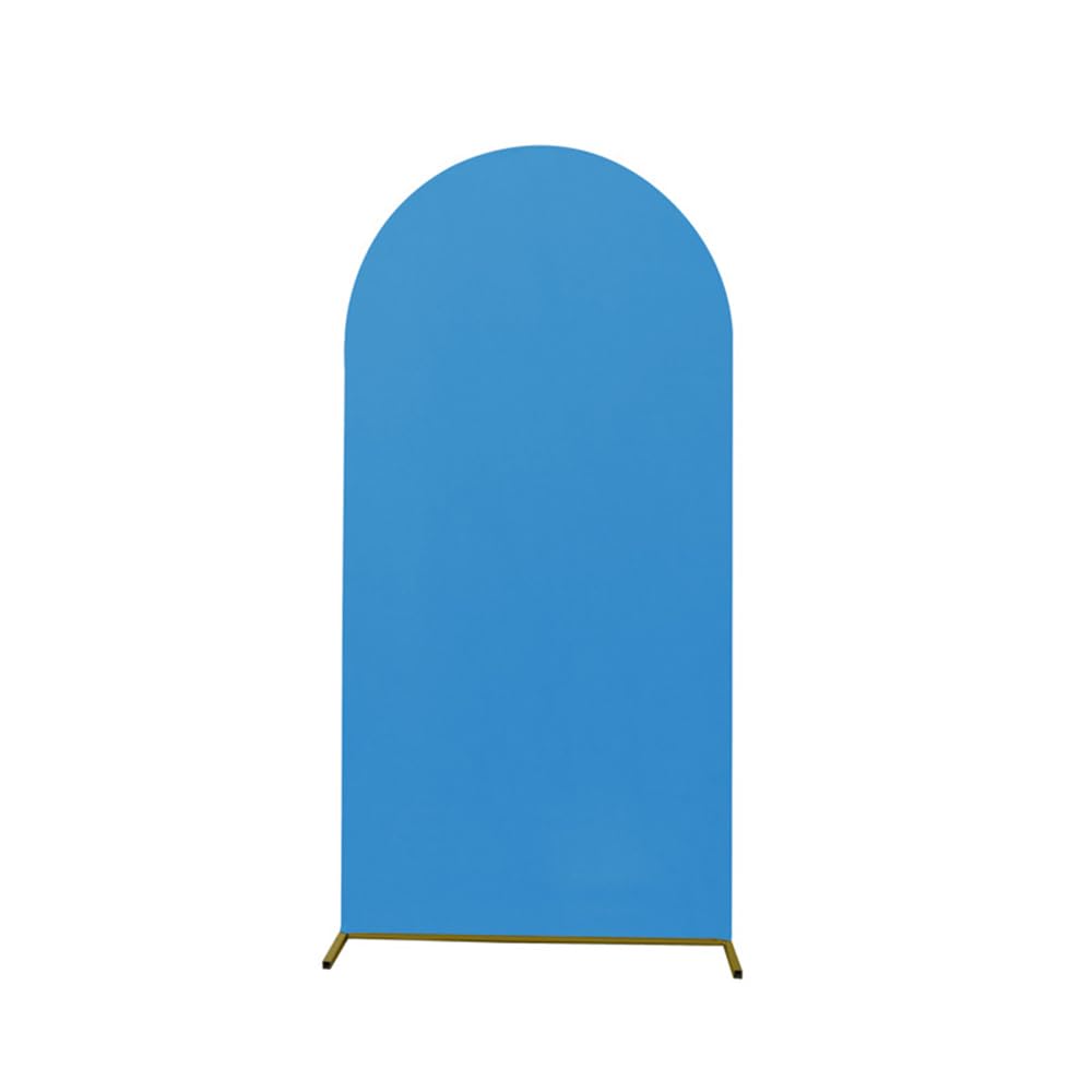 Odot Arch Backdrop Cover Round Top for Wedding, Birthday Party, Garden Decoration - Elegant Romantic Spandex Stand - 12 Colors (6.6ft/ 200x100cm, Royal Blue)