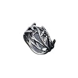 Anillo vintage de acero de titanio con corona de espina de Jesús | Joyería cristiana, No. 7, Acero inoxidable, Sin piedra preciosa