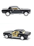 KiNSMART 1964 1/2 Ford Mustang 1:36 Scale 5' Die Cast Metal Model Classic Toy Car (Black)