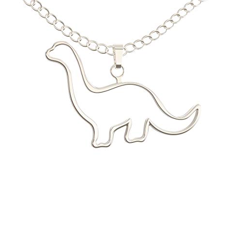 Happy Kisses Dinosaur Brontosaurus Necklace - Cute Pendant Gift - Sweet & Funny Message Card – Also Looks like Eobrontosaurus or Apatosaurus2
