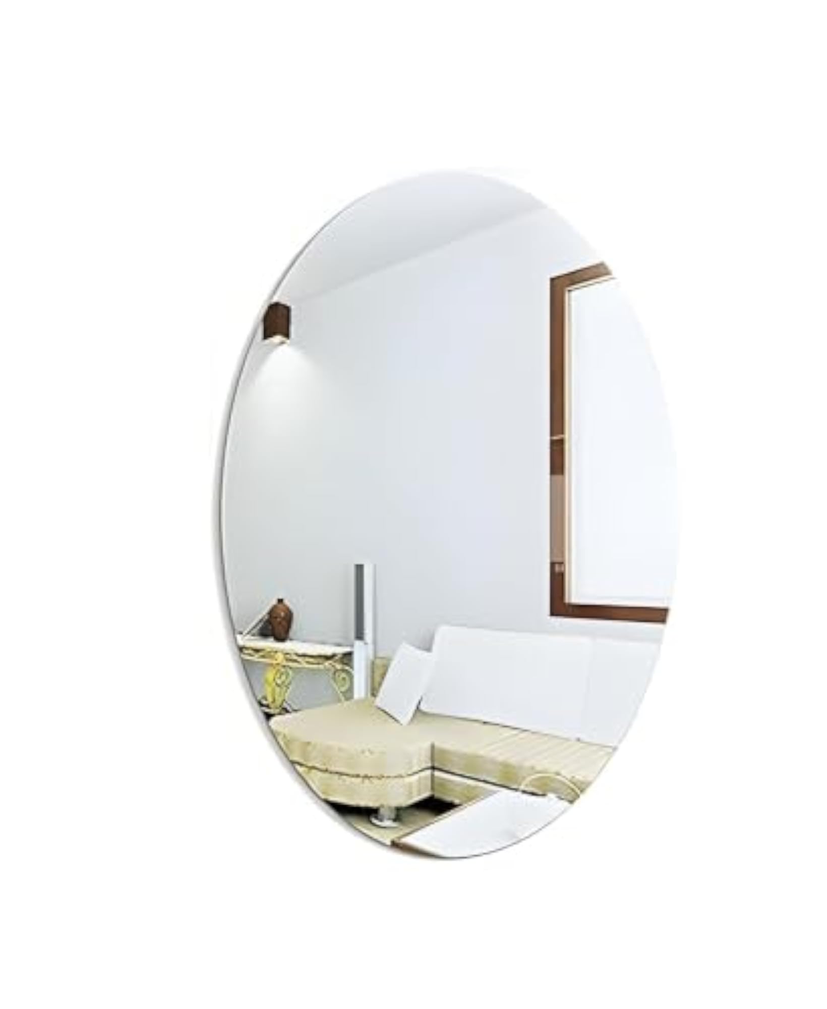 Unbreakable Oval Shape Adhesive Mirror Sticker