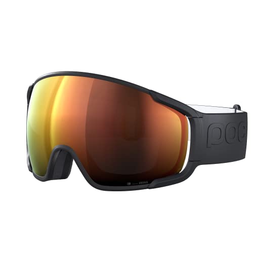 POC Zonula Clarity Uranium Black/Spektris Orange - Gafas de esquí, talla única