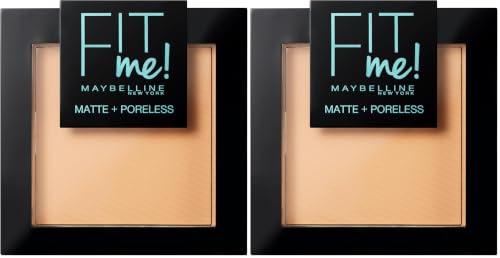 MAYBELLINE Polvo Mate y Poroso, Tono 130 Buff Beige, 9 g (Paquete de 2)