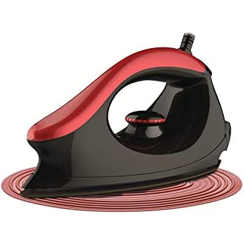 MYCHETAN Dry Iron Grace 750W | Light Weight Dry Iron Aluminum Non Stick Coating Sole Plate | 360 degree Swivel Cord | Auto Shutdown | 750 Watts Press