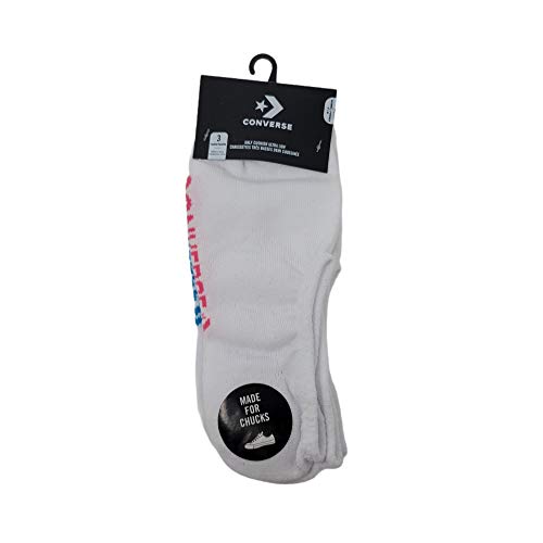 Converse Womens No Show Socks 3 Pack Half Cushion Ultra Low Made For Chucks Shoe Size 6-104