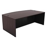 Alera ALEVA227236ES Valencia Series 41-3/8 in. x 71 in. x 29-1/2 in. Bow Front Desk Shell - Espresso