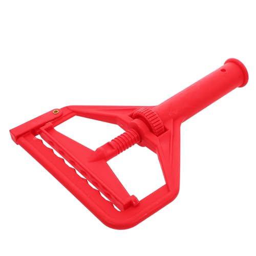 VALICLUD Cabezal de fregona con Clip trapeador Accesorios para Mango de fregona Soporte de Repuesto para fregona Clip Fijo para Cabezal de fregona Accesorio de fregona Abdominales Rojo