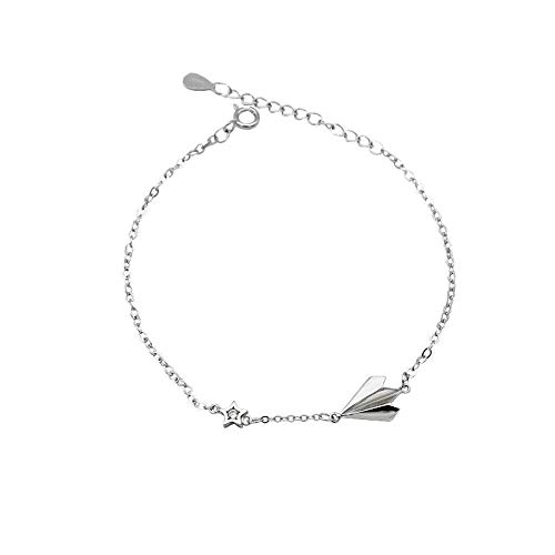 Bracelet 925 femme style européen haut de gamme design avion étoile