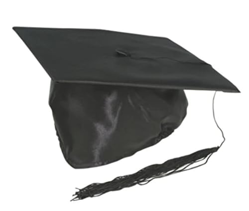 Black Satin Graduation Cap